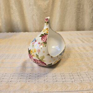 Vintage Grace Teaware Fine Porcelain Floral Gravy Boat